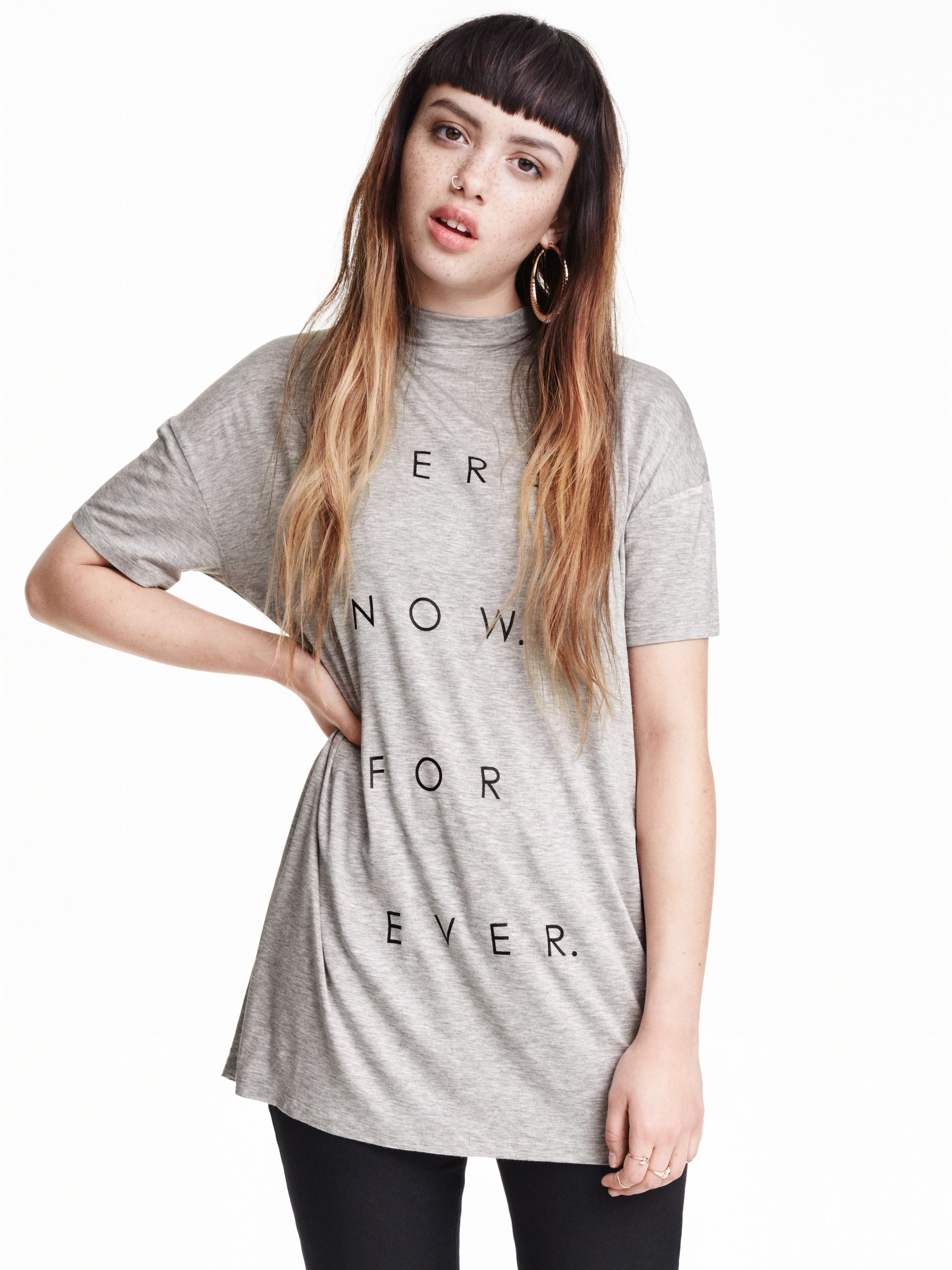 

Футболка H&M 3702183 S Серая меланж