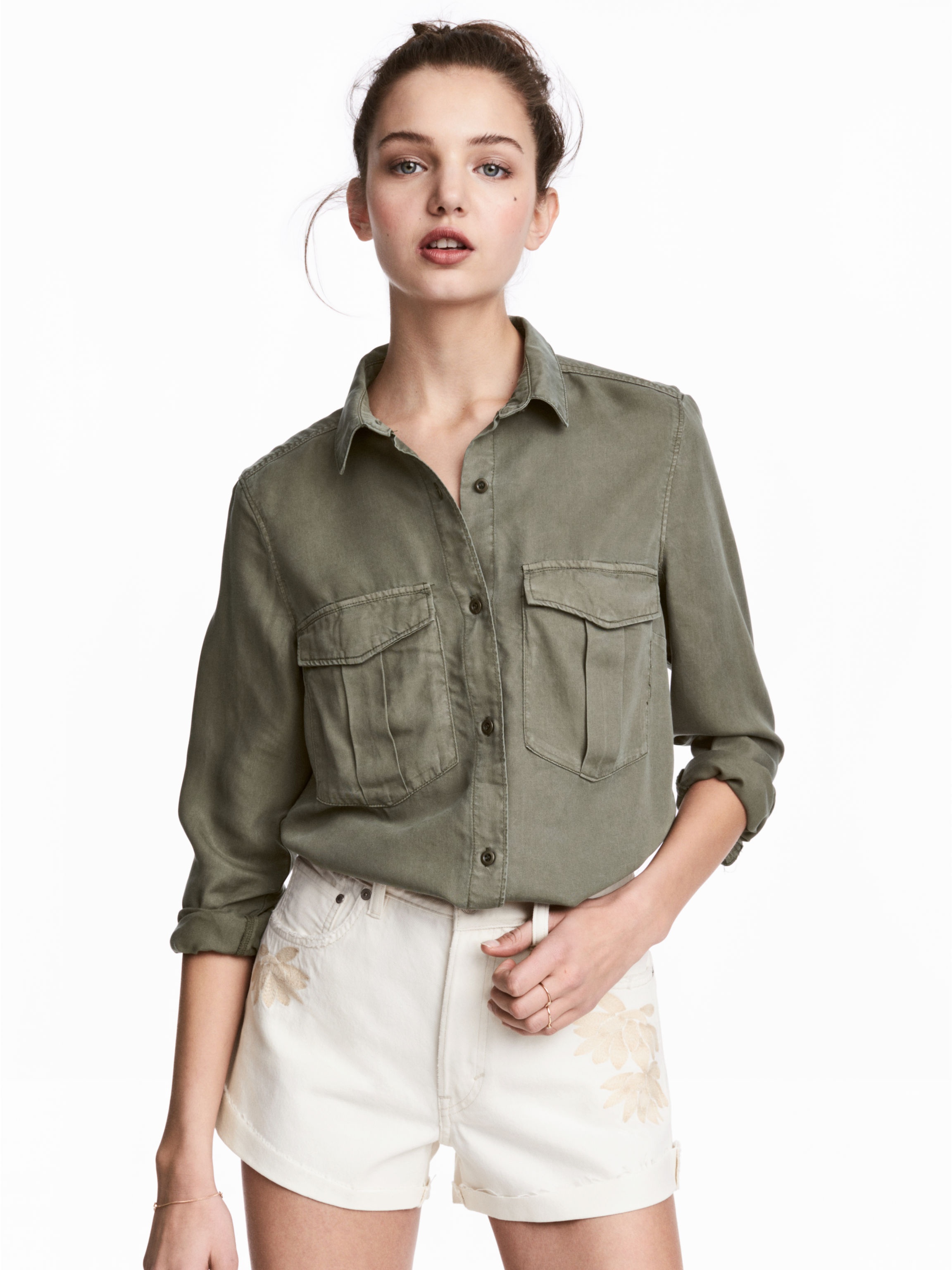 

Рубашка H&M 4170765 42 Хаки