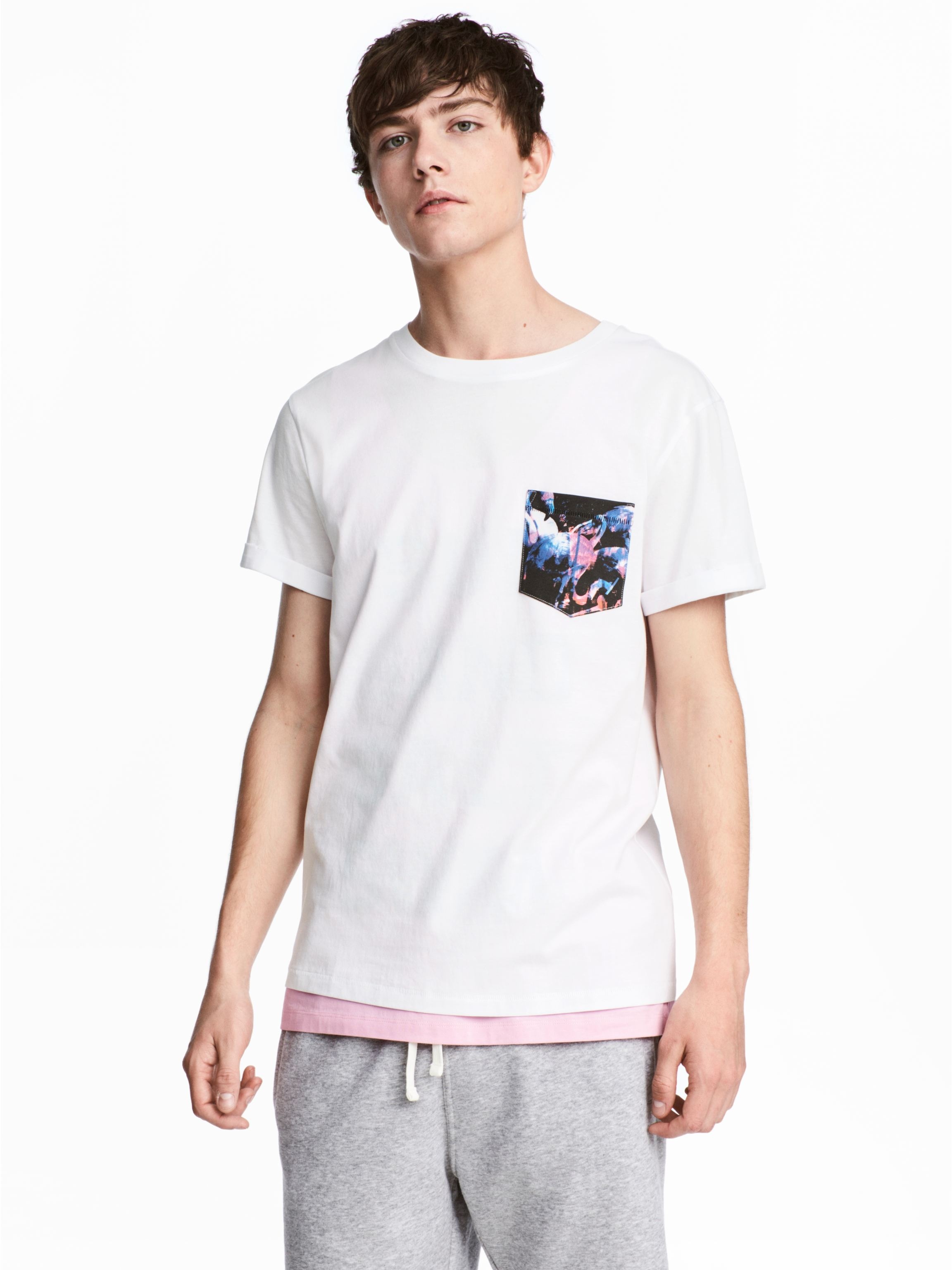 

Футболка H&M 4482626 XS Белая Фламинго