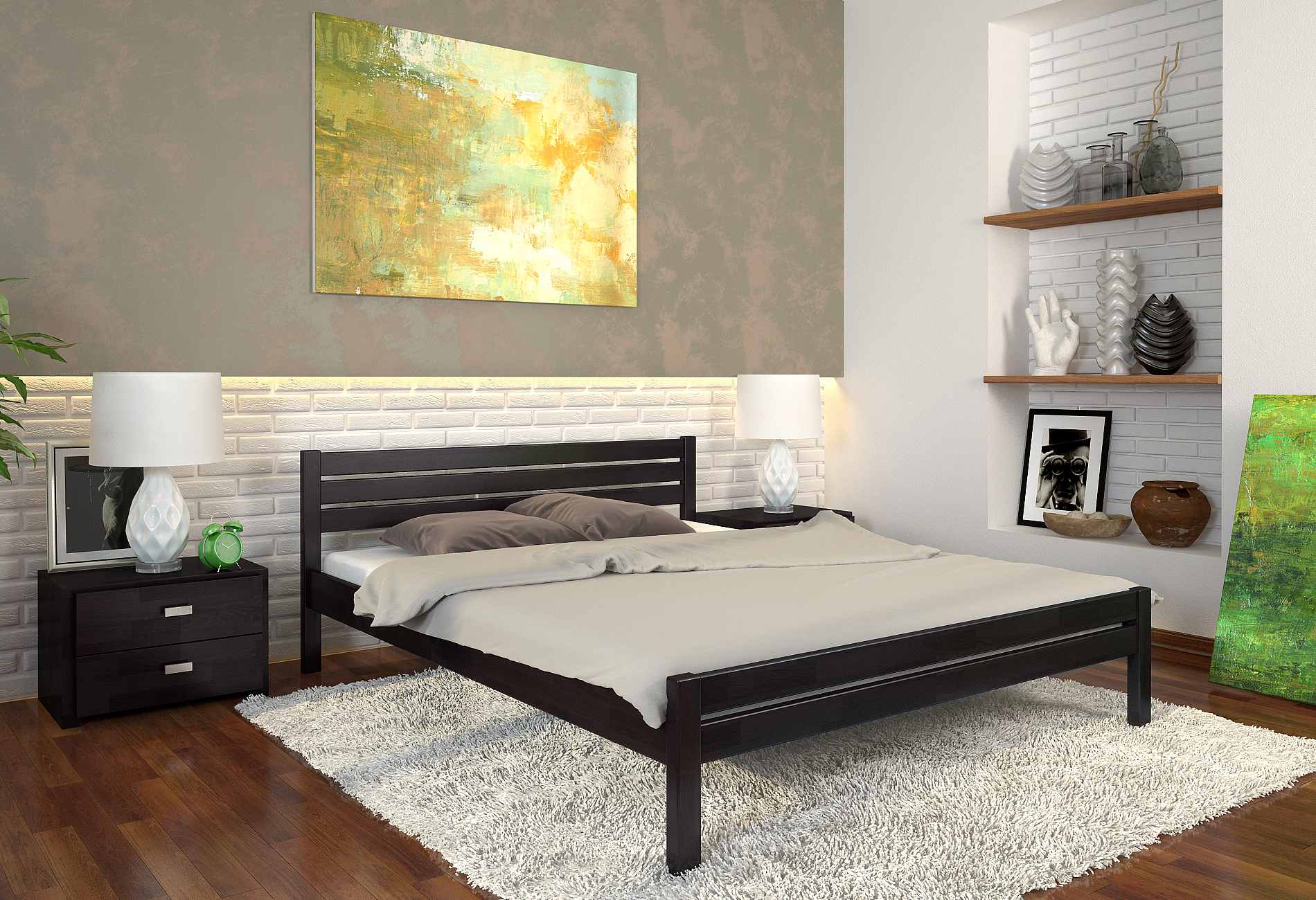 

Кровать Arbordrev Роял (160*200) сосна Венге