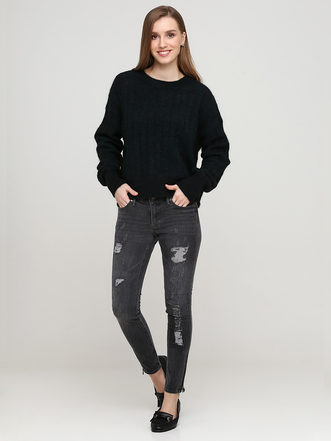 

Джинсы H&M 0-1166 38 Темно-серые