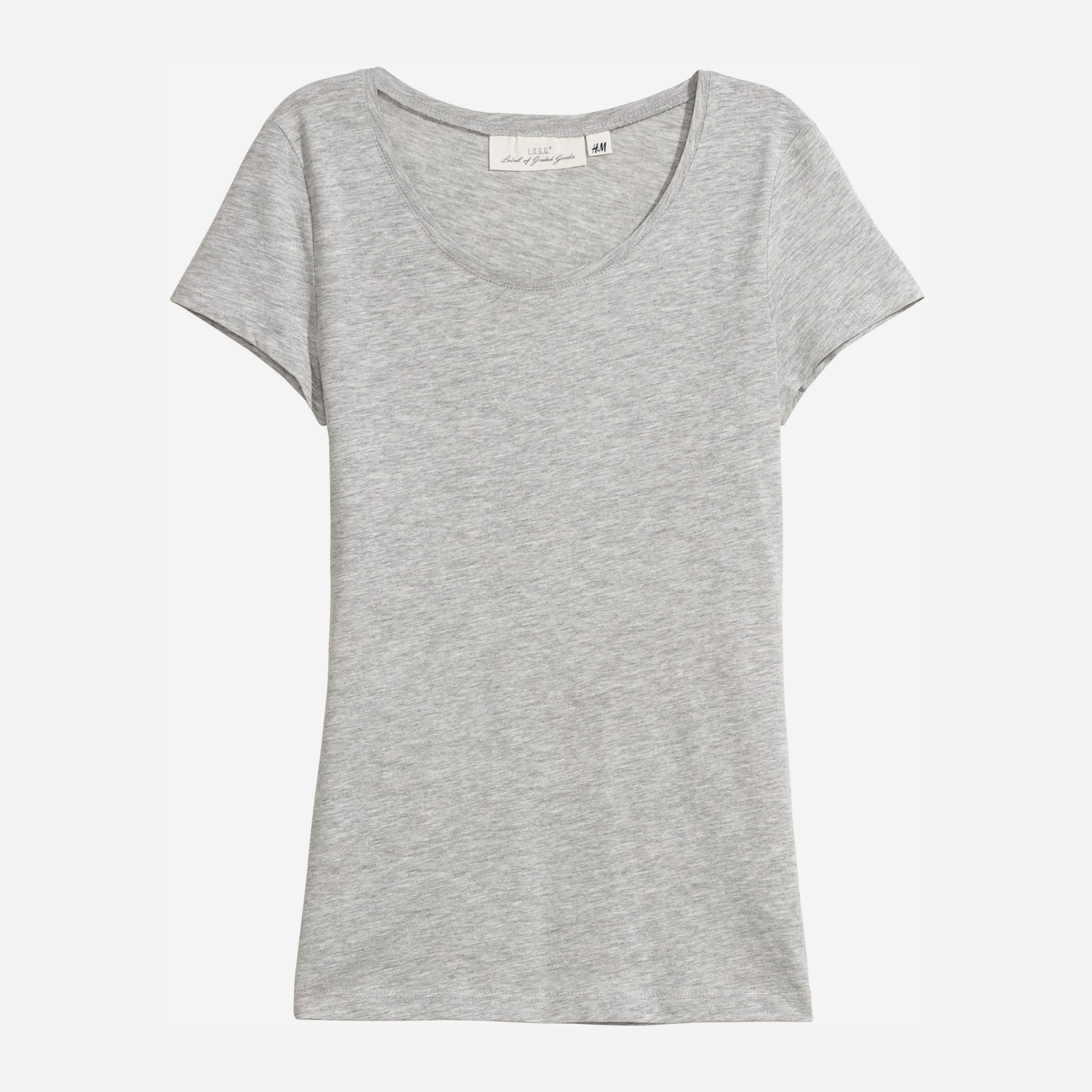 

Футболка H&M 5727967 XS Светло-серая меланж