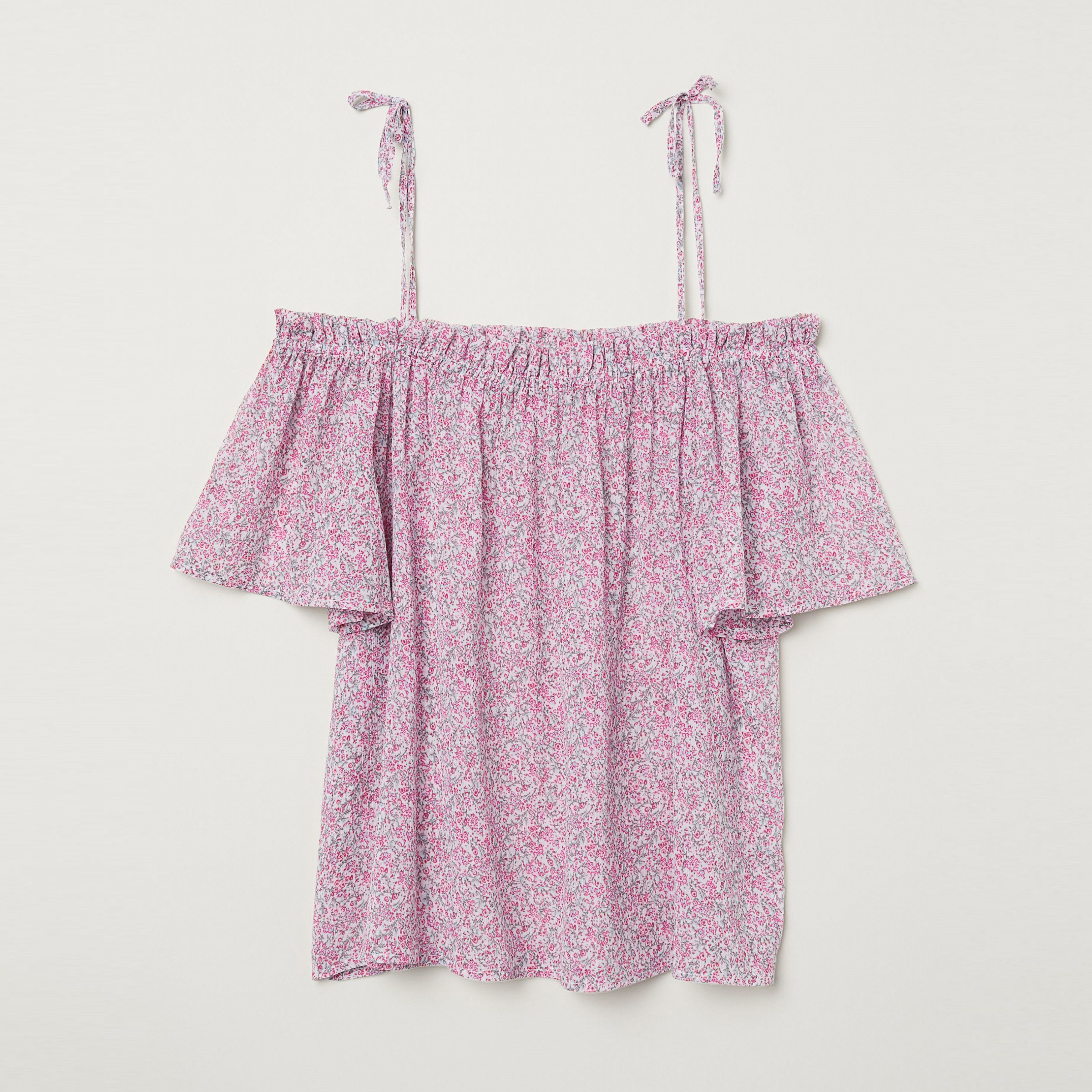 

Топ H&M 6516978 44 Белый с цветами