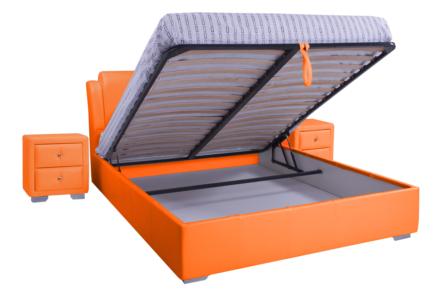 

Кровать со съемным чехлом Zevs-M Калифорния (металлический каркас) Boom 17 оранжевая 160х200