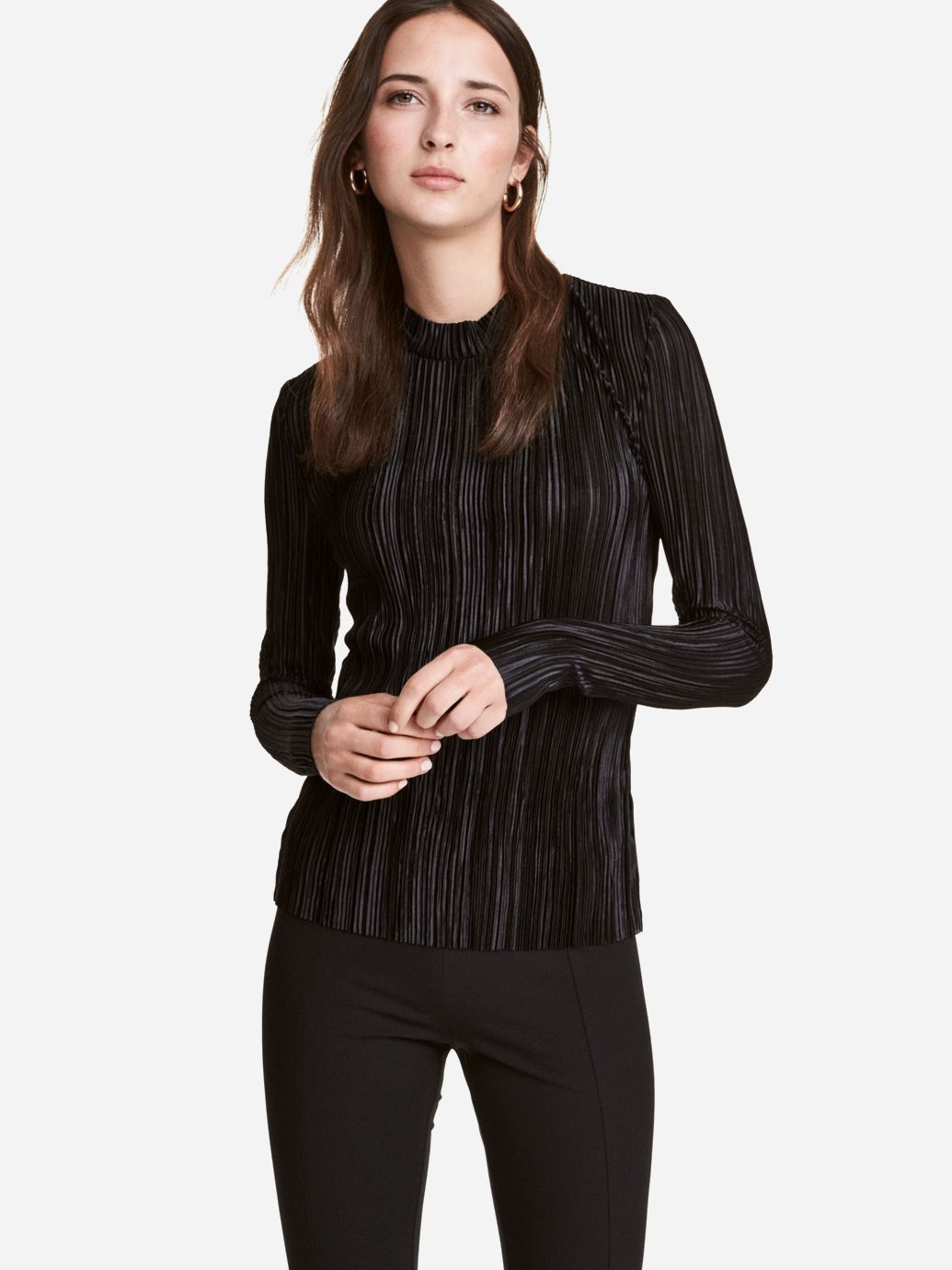 

Блузка H&M 0437548_чер.скл._01 L Черная (KZ2000000658995_LD2000000658995)