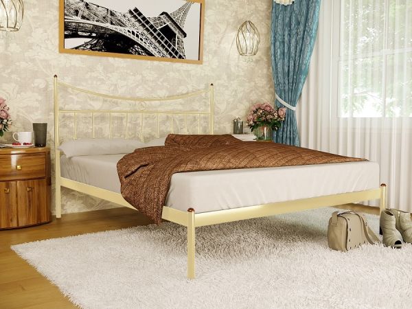 

Кровать Париж 1 Метакам Бежевый 140х190