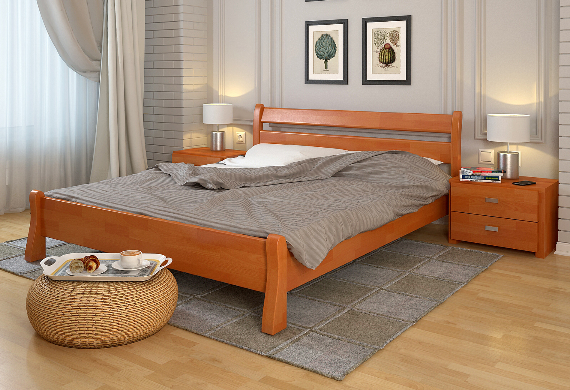 

Кровать Arbordrev Венеция (120*200) сосна Ольха