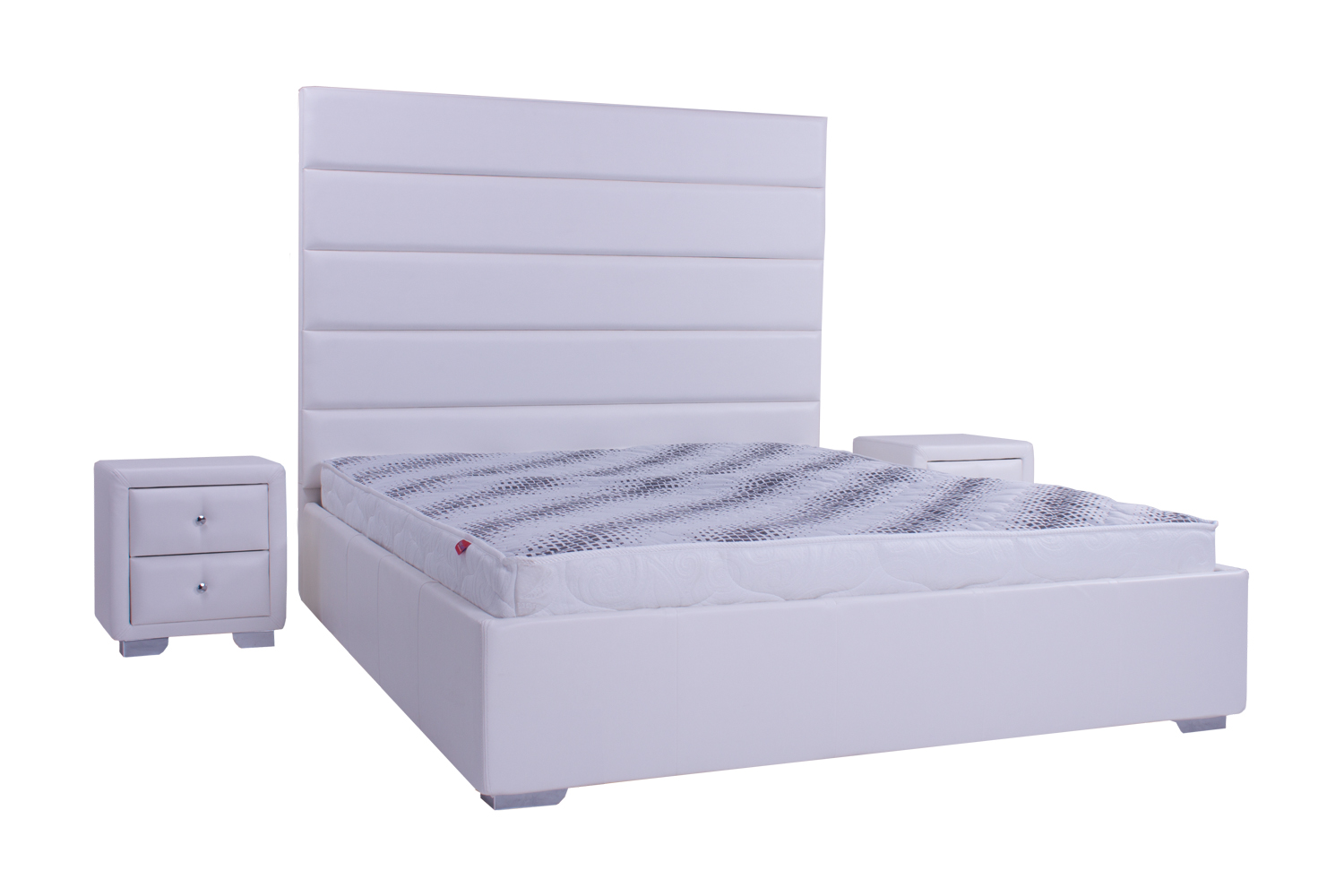 

Кровать со съемным чехлом Zevs-M Титан (деревянный каркас) Boom 01 белая 140х200