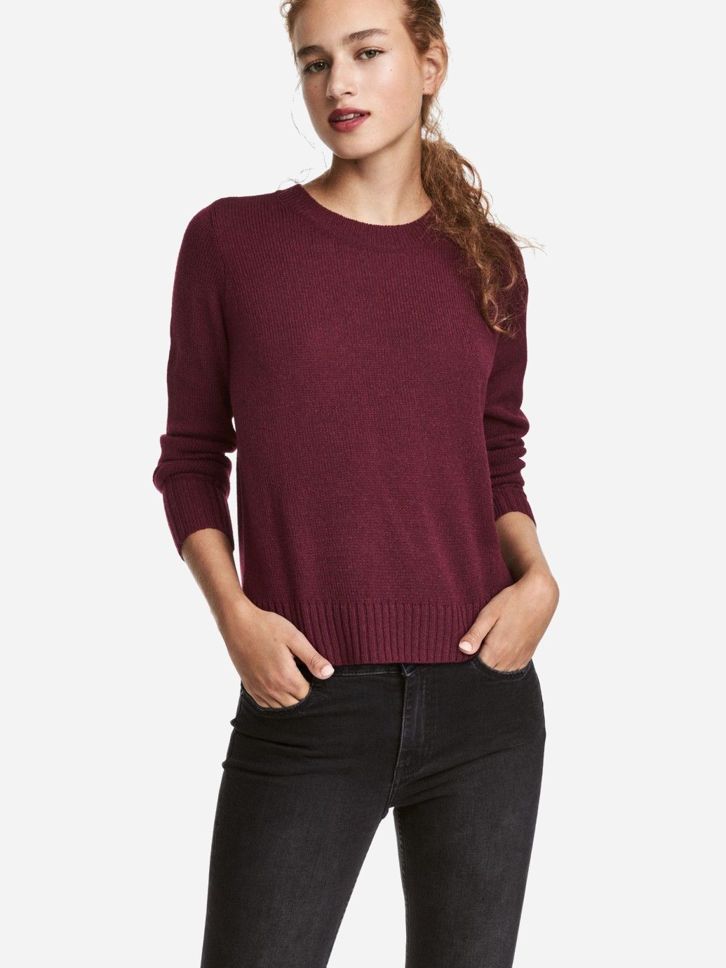 

Джемпер H&M 0501820_01 S Бордовый