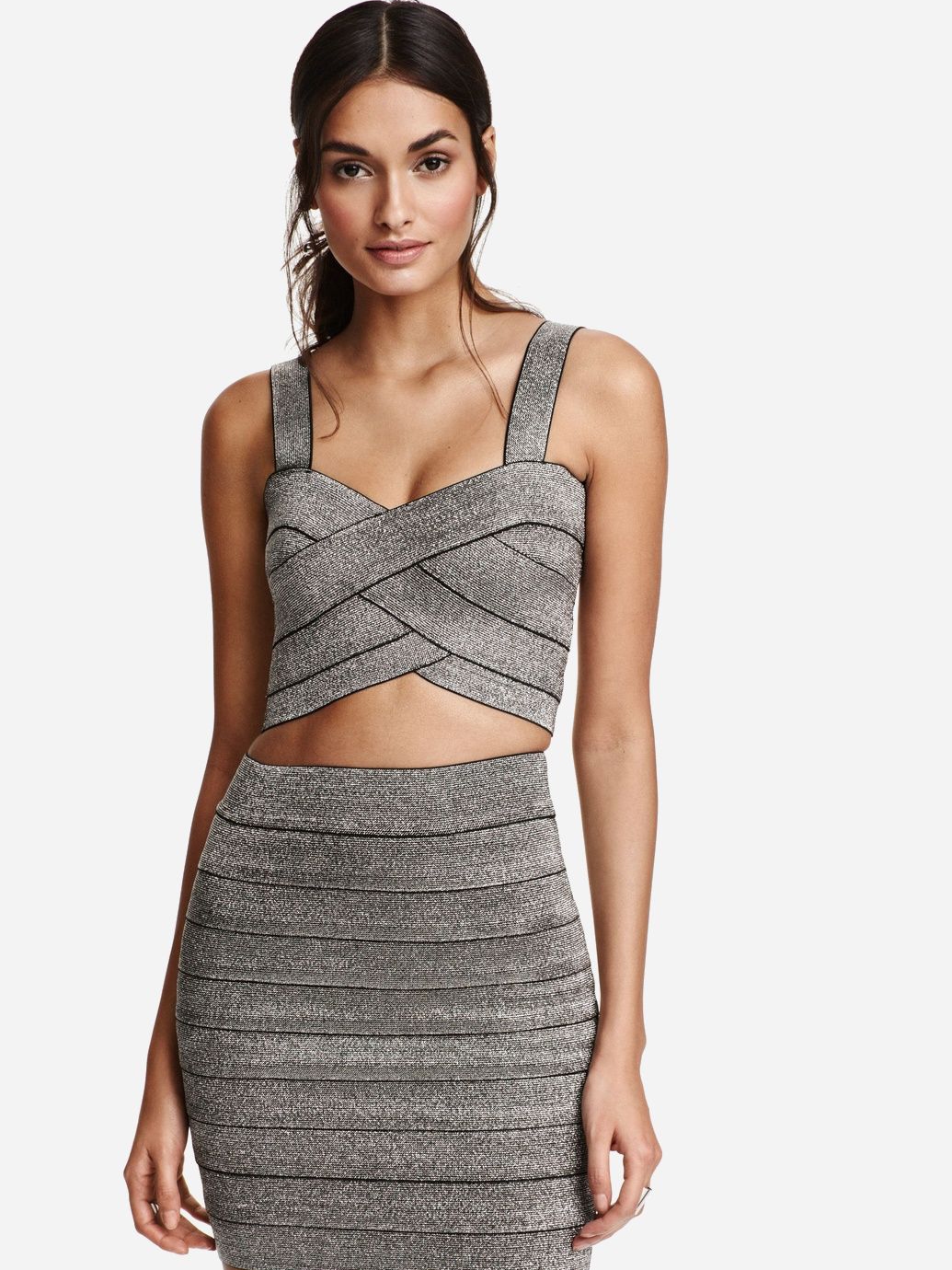 

Юбка H&M 0383316 38 Серебристая