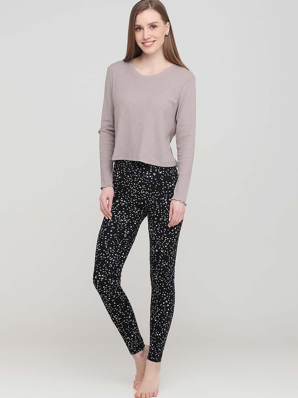 

Леггинсы H&M 0770346_звезд XS Черные с белым
