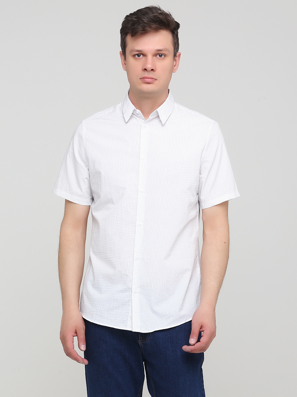 

Рубашка H&M 0557908_ч.точк L Белая