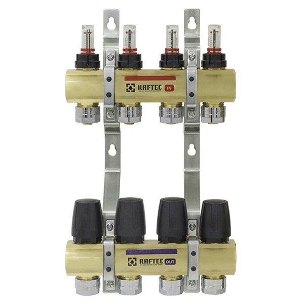 

Коллектор с расходомерами Raftec LCR-1.4 1"х3/4"ЕК на 4 выхода