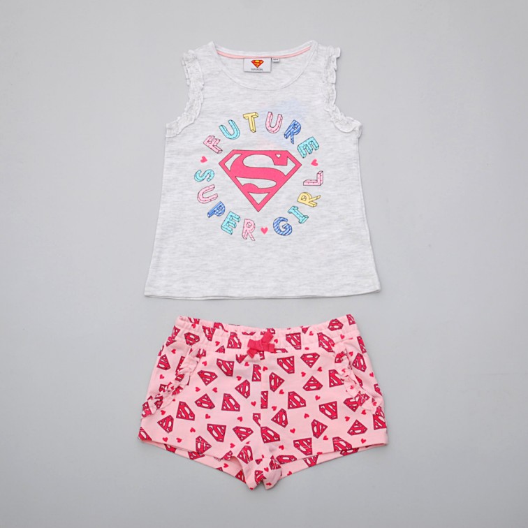 

Костюм для девочки Pepco 104 Super girls серо-розовый