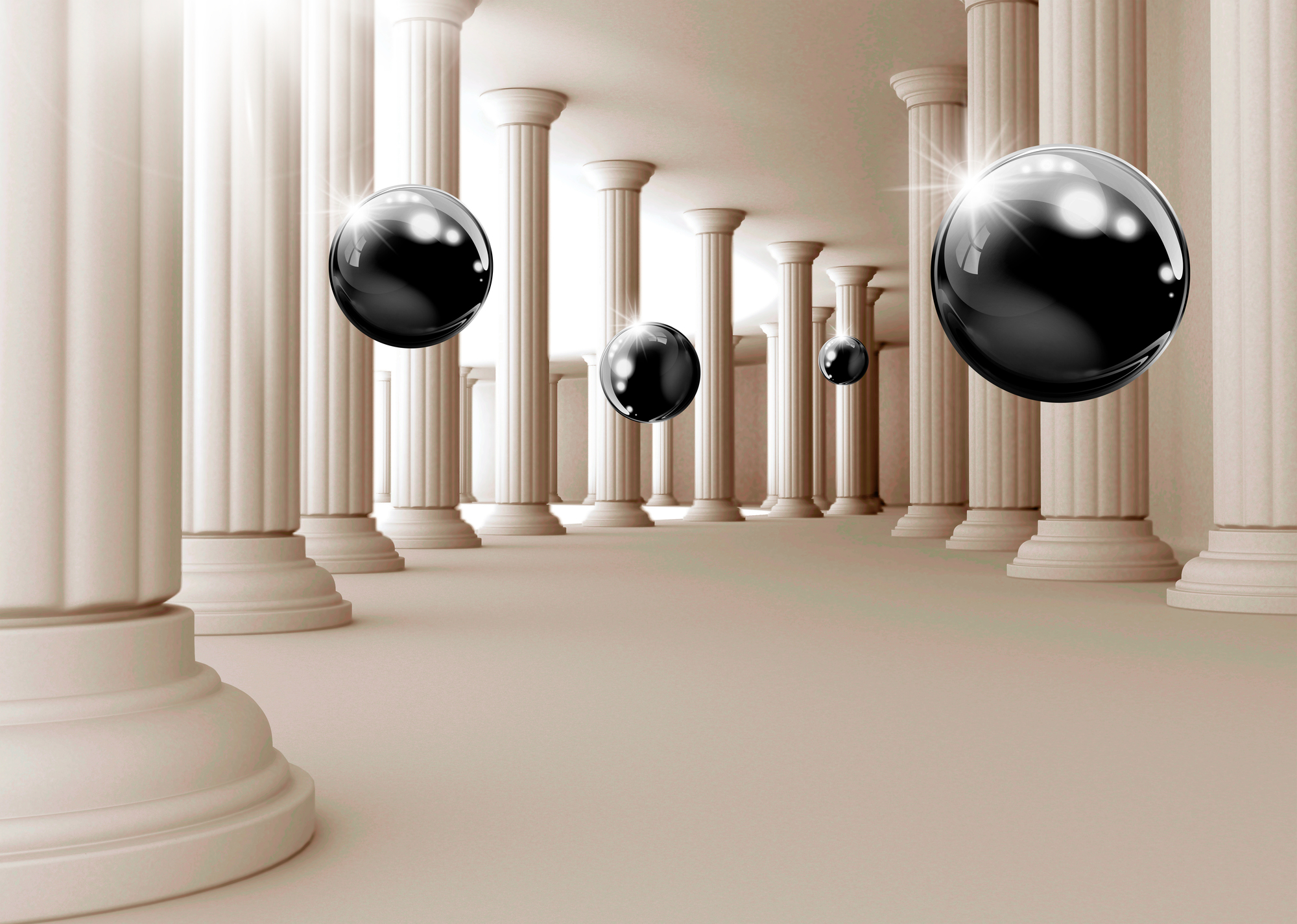 

Фотообои 3D 'Черные сферы' (4373) , Живопись