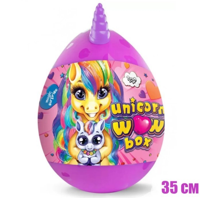 

Детский игровой набор для творчества Danko Toys Яйцо Единорога Unicorn WOW Box (35 см., большое, фиолетовое)
