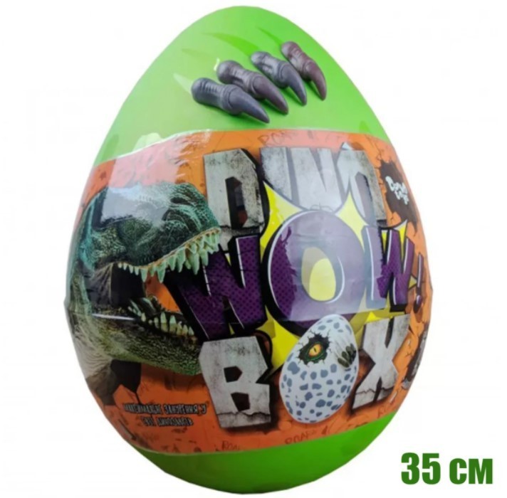 

Детский игровой набор для творчества Danko Toys Яйцо динозавра "Dino WOW Box" (35 см., большой, зелёный)