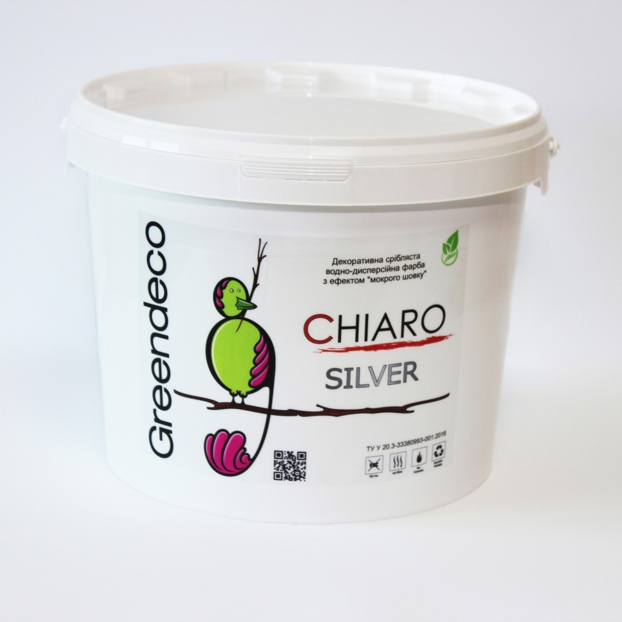 

Краска с эффектом шелка Greendeco Chiaro Silver 3 л