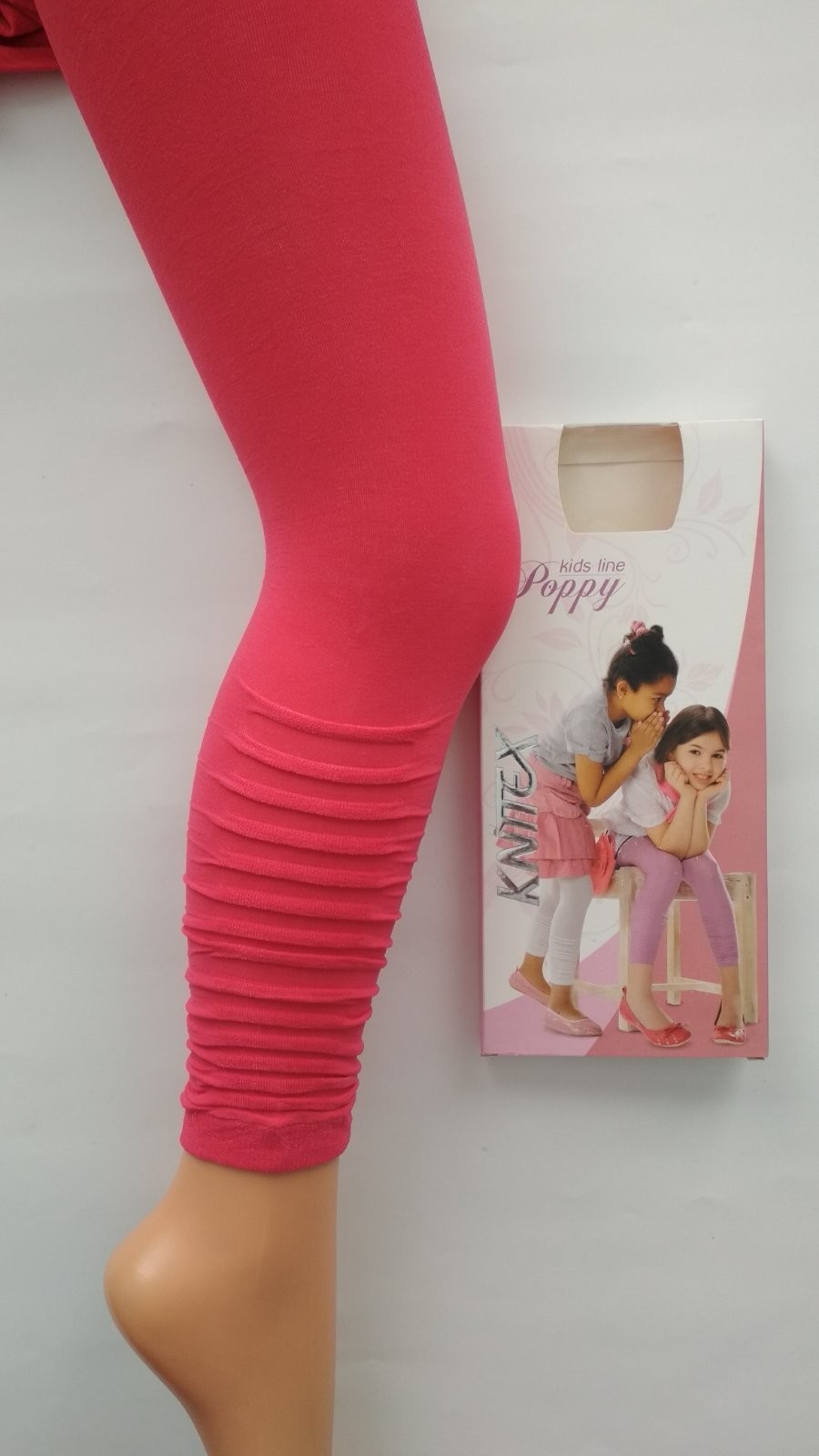 

Легінси для дівчинки POPPY 40 den KNITTEX р.128-134 (малинові)