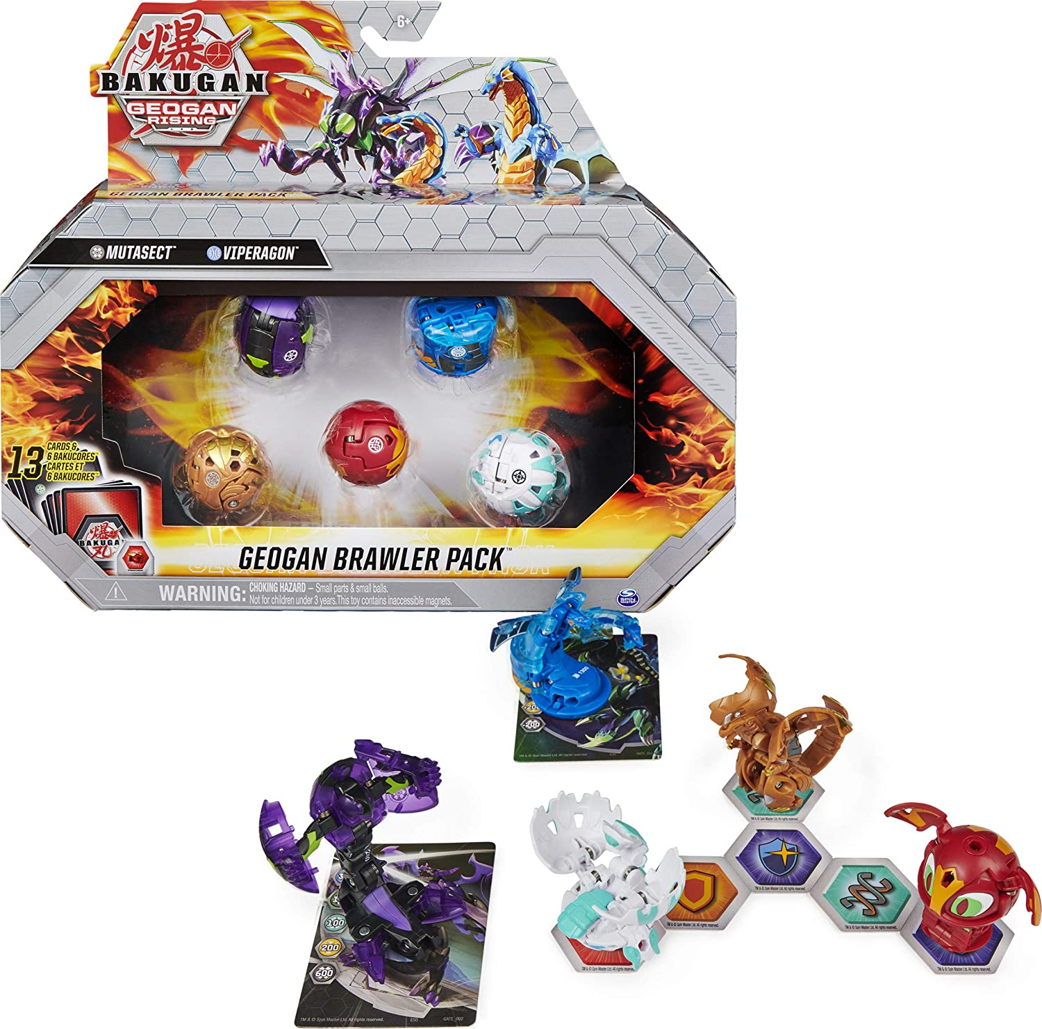 

Набор из 5 Бакуганов Серии Геоган Bakugan Geogan Brawler Mutasect and Viperagon Spin Master 6061239