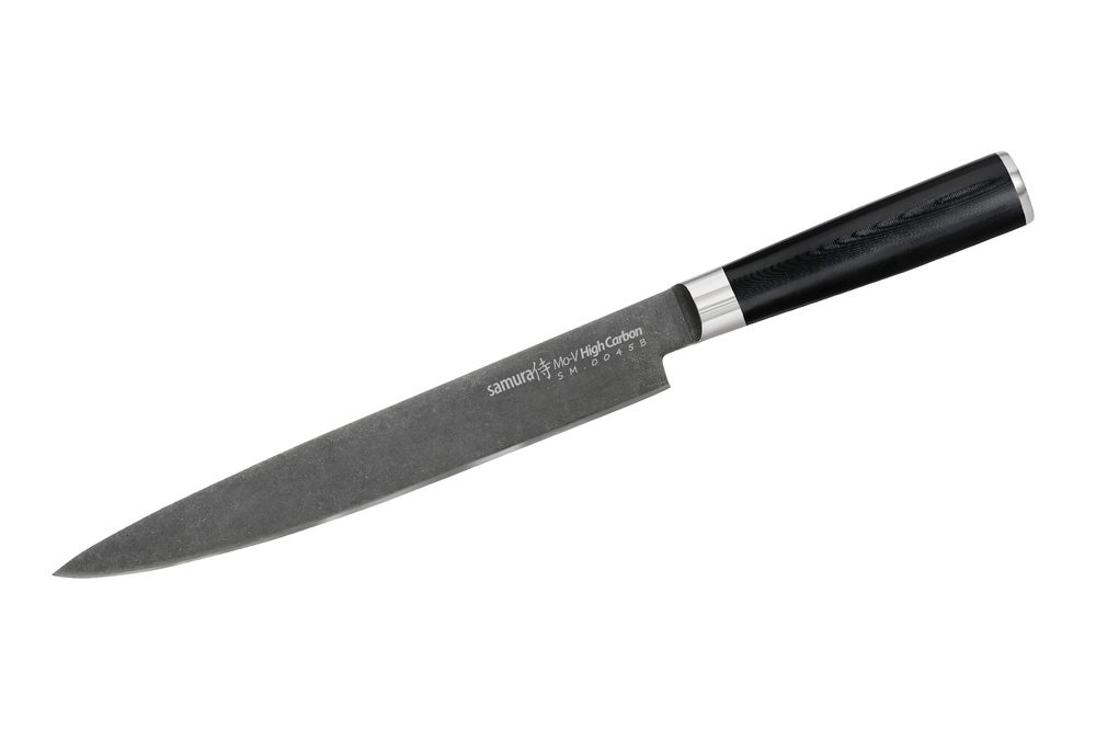 

Нож кухонный Samura Mo-V Stonewash для тонкой нарезки 230 мм (SM-0045B)