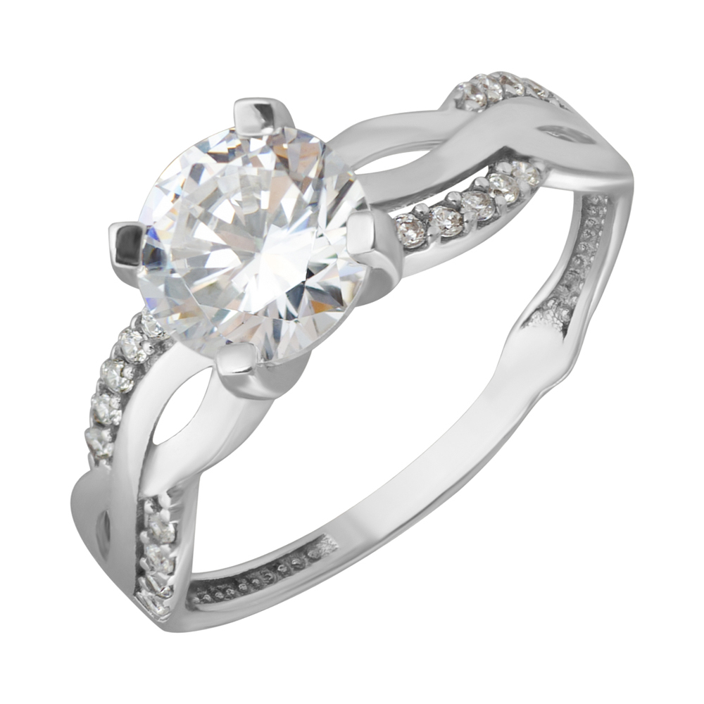 

Серебряное кольцо с фианитами Дарья 000019421 16 размера