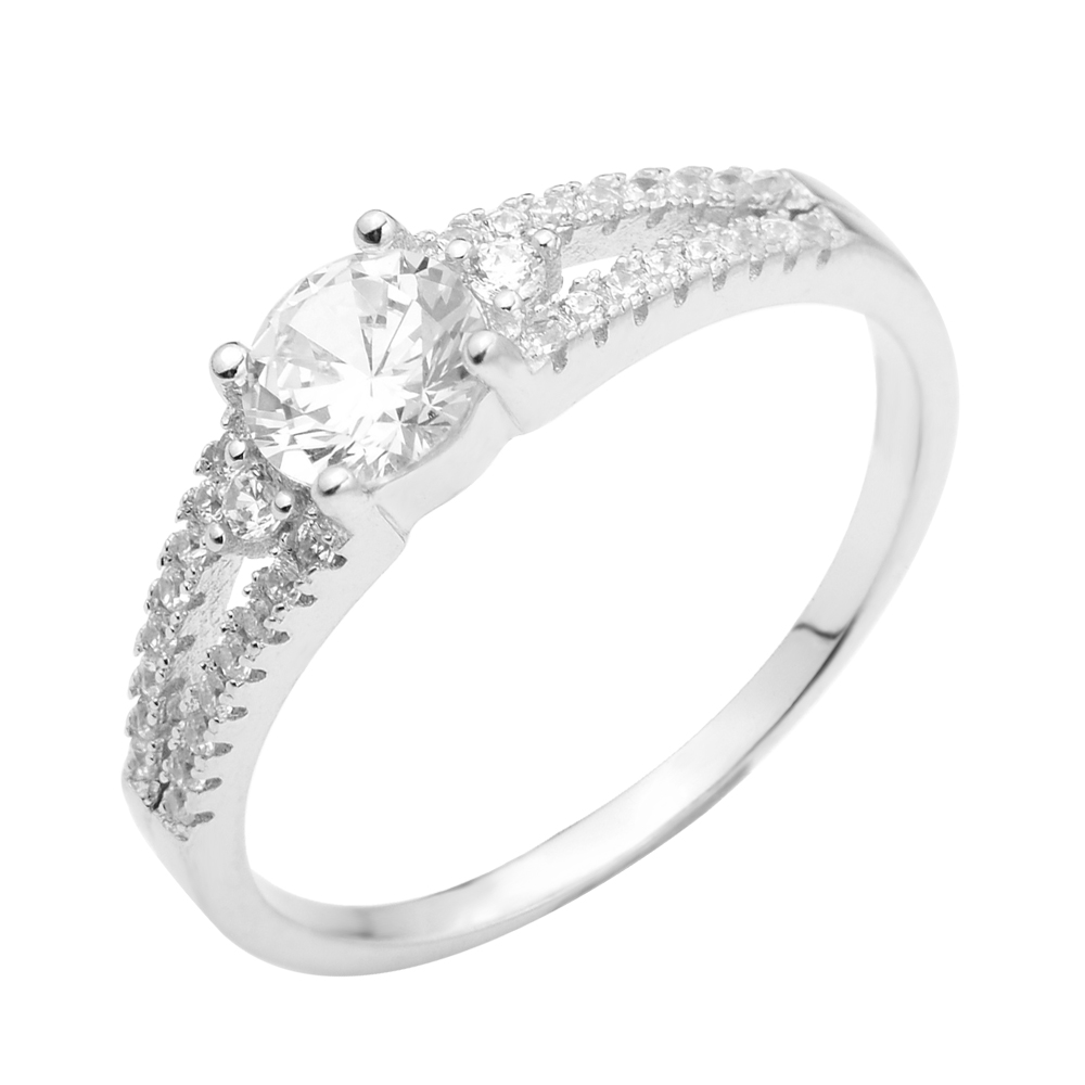 

Серебряное кольцо с фианитами 000122620 16.5 размера