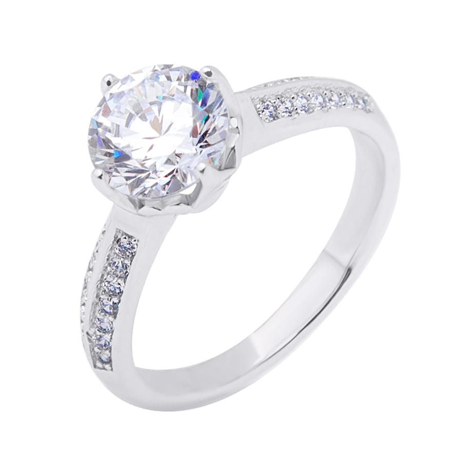 

Серебряное кольцо с кристаллами циркония 000118384 15.5 размера