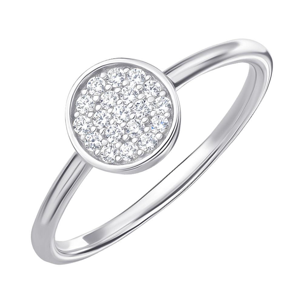 

Серебряное кольцо с фианитами 000146112 18 размера