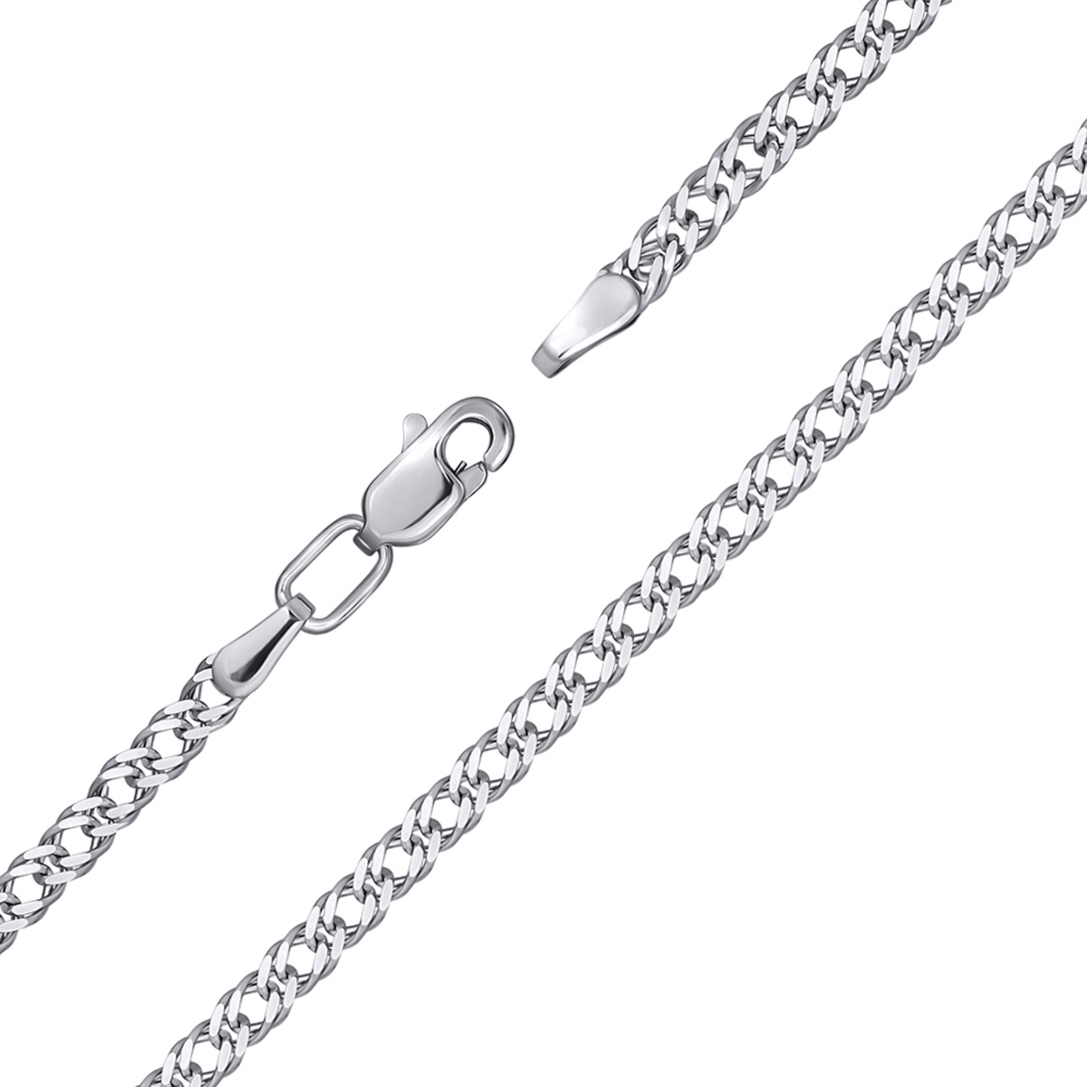 

Серебряный браслет с алмазной гранью, 2мм 000124422 16 размера