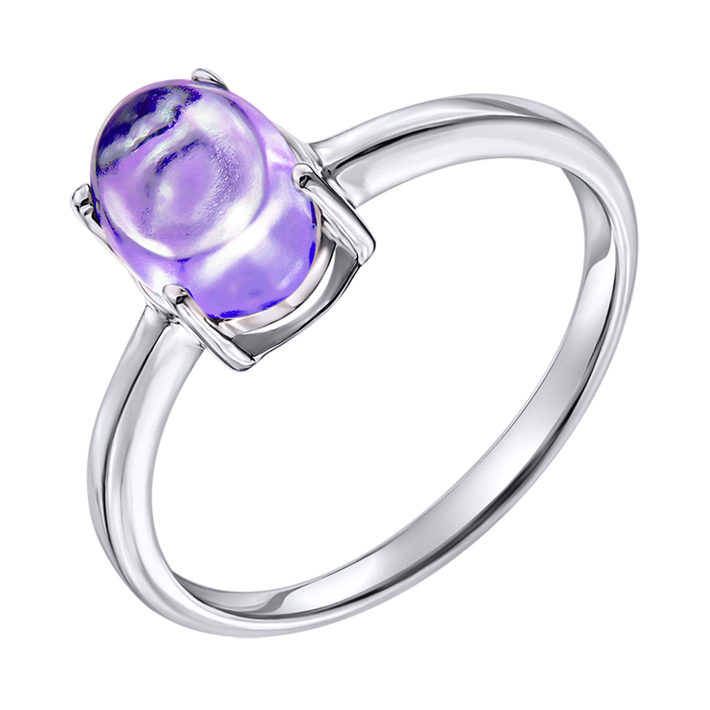 

Серебряное кольцо с аметистом 000137408 17.5 размера