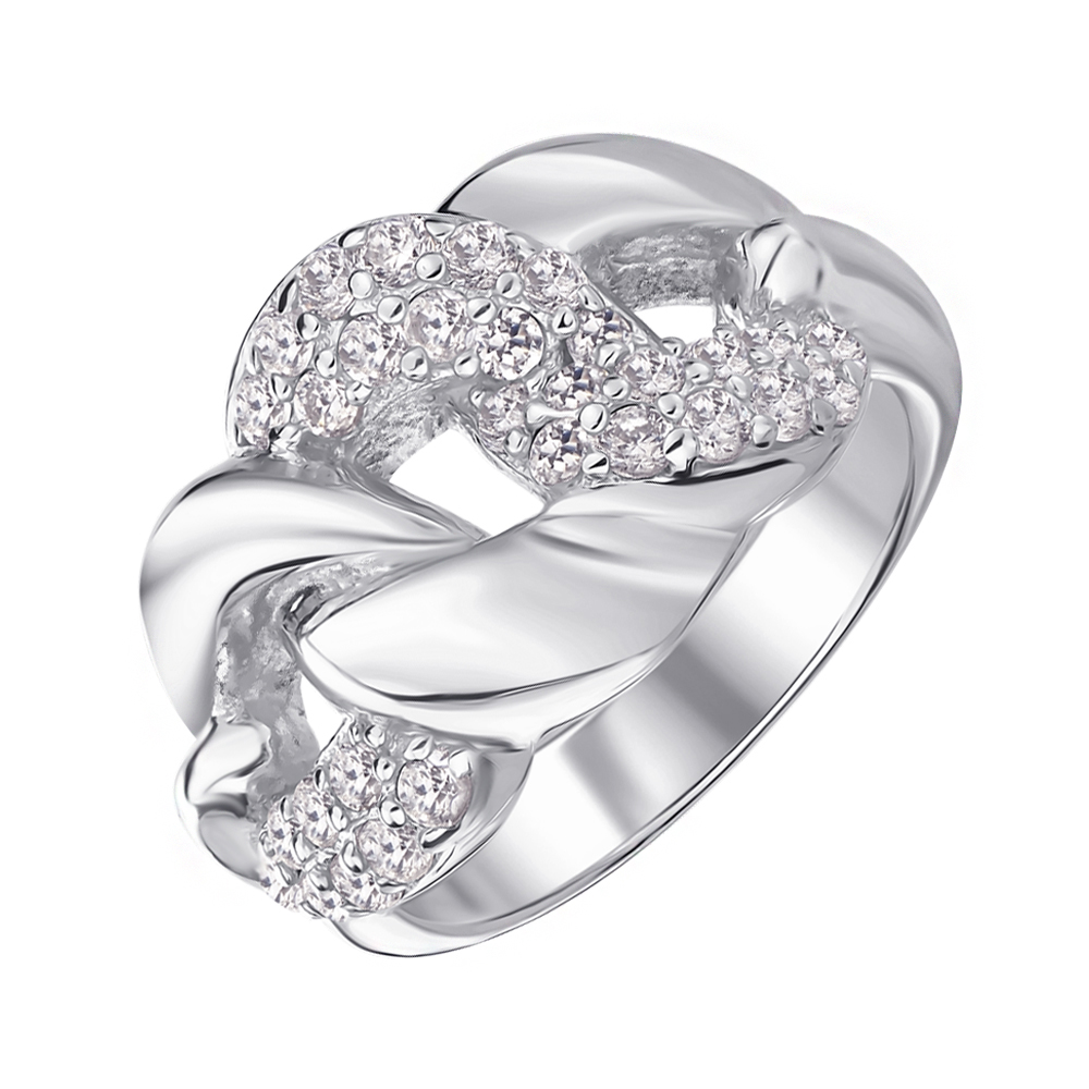 

Серебряное кольцо с цирконием 000145392 17 размера