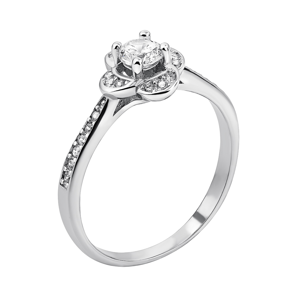 

Серебряное кольцо с фианитами 000133419 16 размера