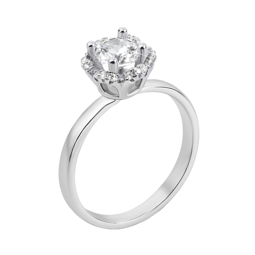 

Серебряное кольцо с фианитами 000133760 16.5 размера
