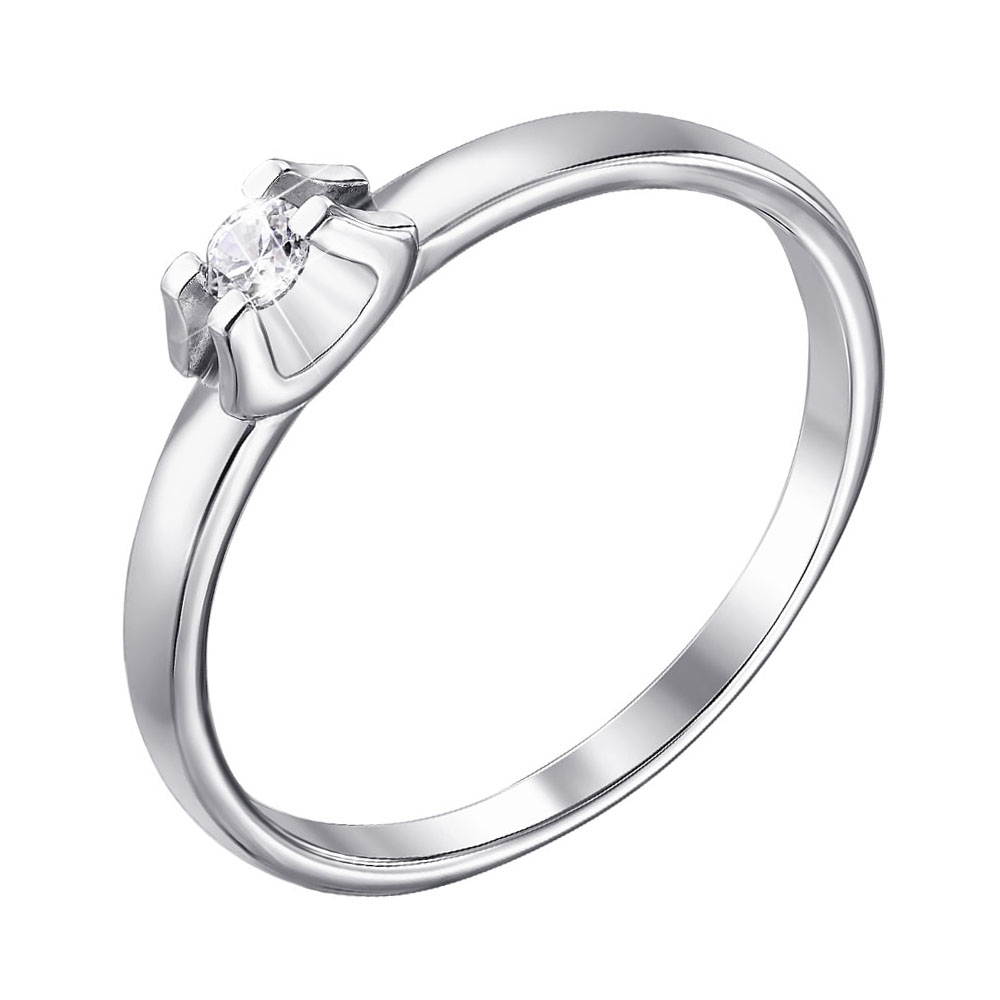 

Серебряное кольцо с цирконием 000140427 16.5 размера