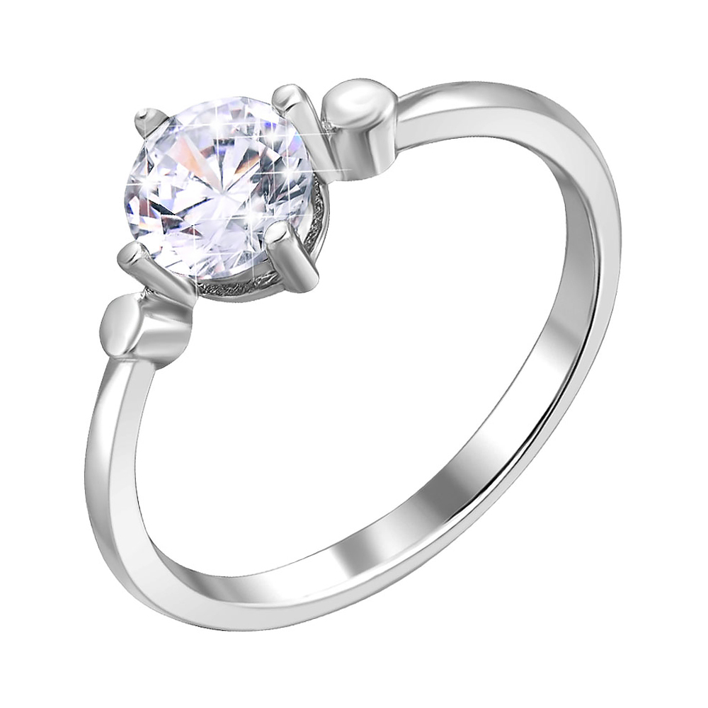 

Серебряное кольцо с цирконием 000116357 16.5 размера