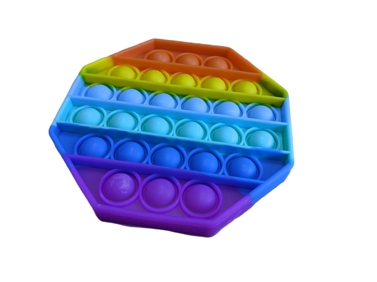 

Игрушка антистрес Pop It, сенсорная игрушка Радужный фигура fidget, поп-ит, popit - Вечная пупырка разноцветная