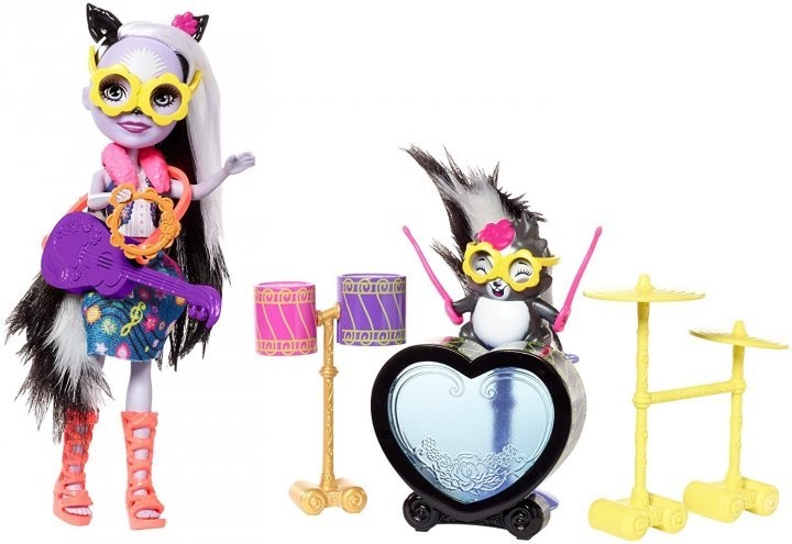 

Ігровий набір Гра на барабанах Enchantimals Rockin' Drumset Playset with Sage Skunk Doll Mattel (FRH41) (887961625677)