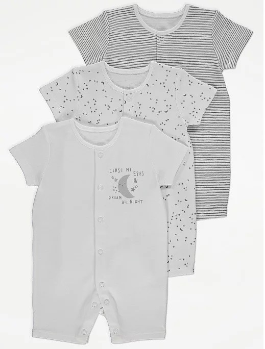 

Человечек George Grey Patterned Short 3 шт 62-68 см