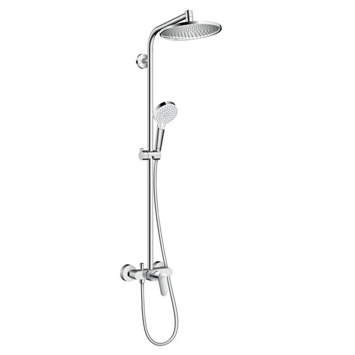 

Душевой гарнитур Hansgrohe Crometta S 240 1jet Showerpipe Ecosmart (27269000) хром