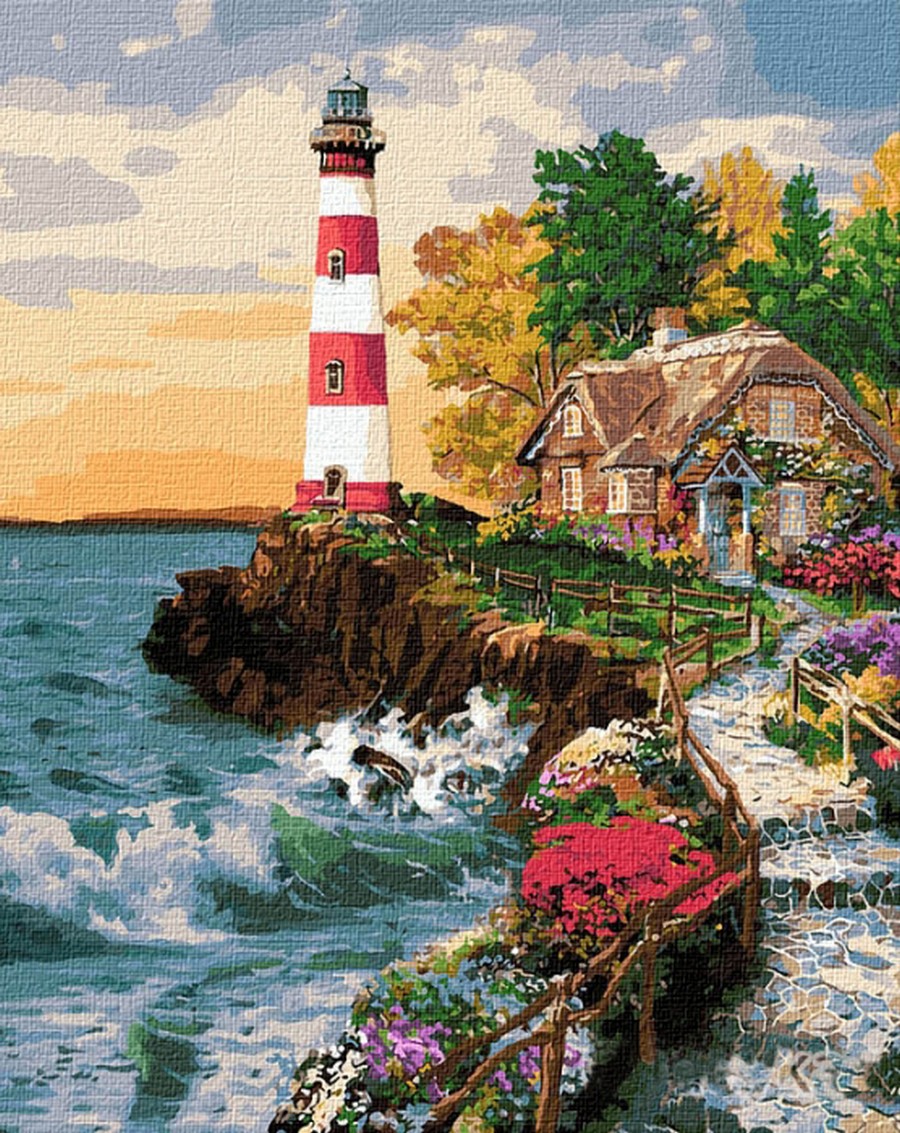 

Картина по номерам Дом у маяка, 40x50 Идейка (КНО2835) (0079-2468)