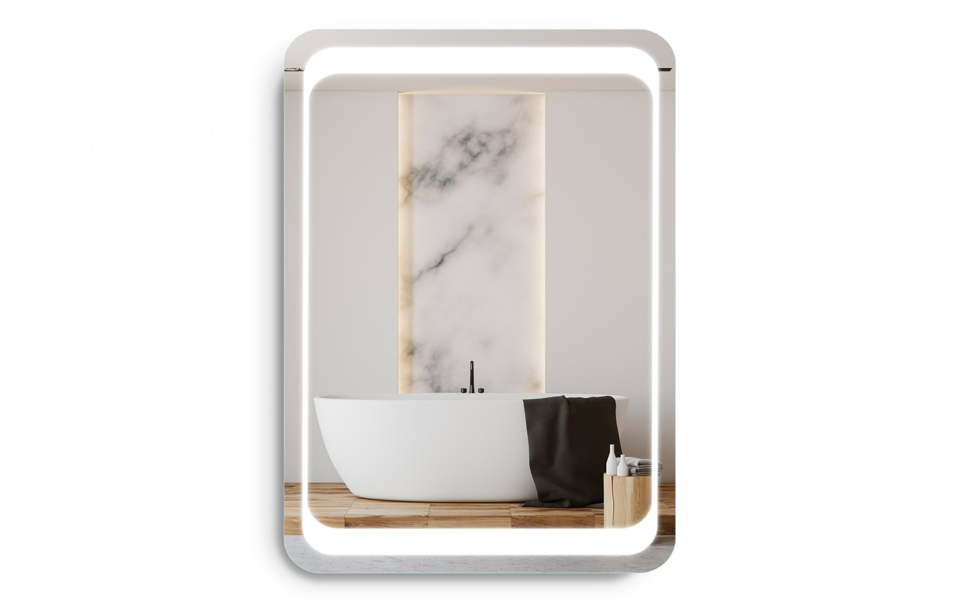 

Зеркало с LED подсветкой NEAPOL 50х70 вертикальное