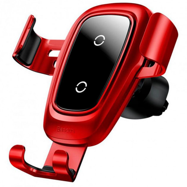 

Автодержатель для телефона с беспроводной зарядкой Baseus Gravity Metal Red (WXYL-B09)