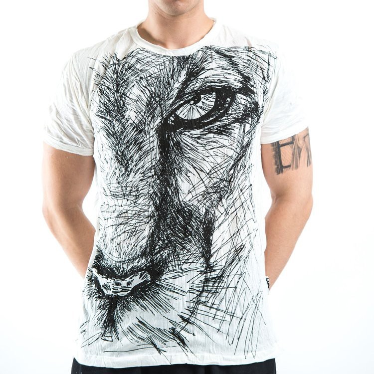 

Мягкая жатая футболка Sure Глаз Льва  Белая, Мягкая жатая футболка Sure Глаз Льва L Белая