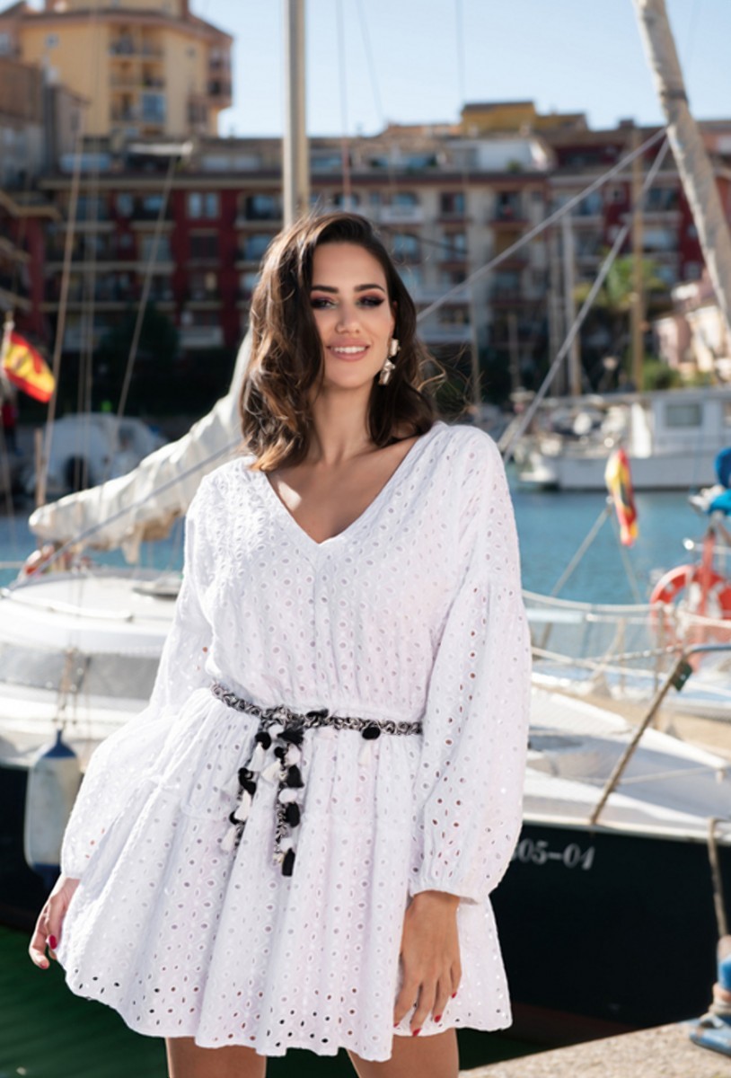 

Хлопковое платье короткое Cotton  белый 43396246, Хлопковое платье короткое Cotton L белый 43396246