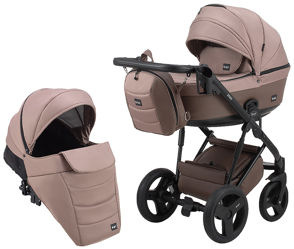 

Коляска 2 в 1 Bair Play Plus Soft BPS-857 бежевый - капучино (кожа) 625341