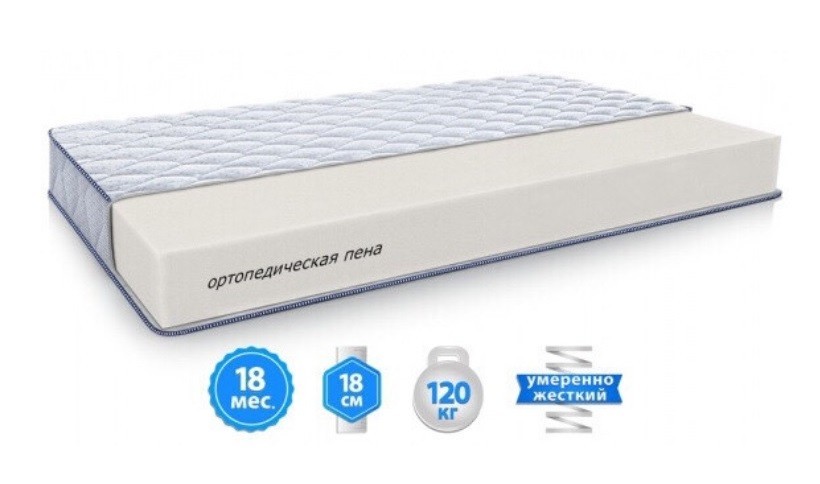 

БЕСПРУЖИННЫЙ Матрас Sleep&Fly ARGON 140x190 см 18 см ВЫСОТА, EMM Sleep&Fly Silver Edition ARGON / АРГОН , Ортопедический , Высокий, Нагрузка до 120 КГ