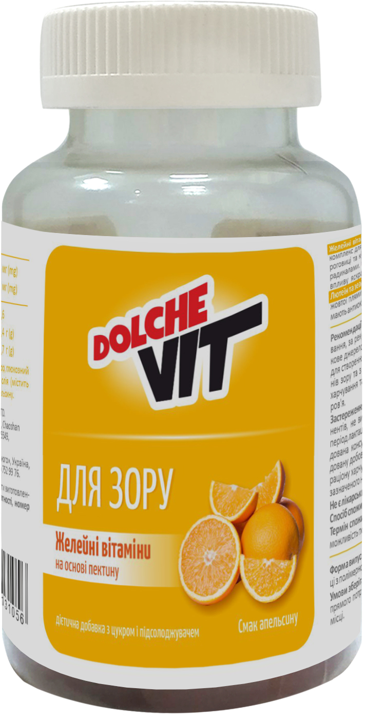 

Витамины желейные Dolche Vit для зрения на основе пектина 60 шт (4820208131056)