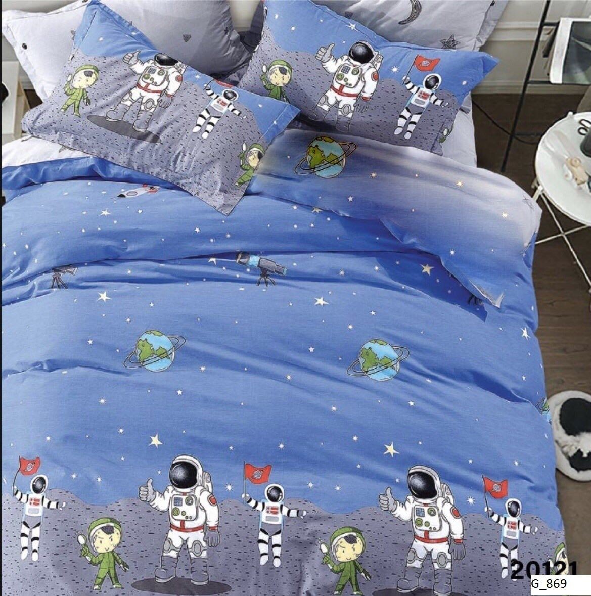 

Комплект постельного белья Happy бязь космонавты полуторный