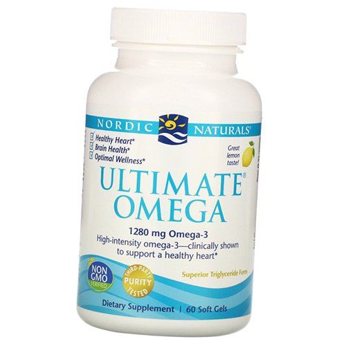 

Рыбий жир, Ultimate Omega, Nordic Naturals 60гелкапс Лимон (67352019)